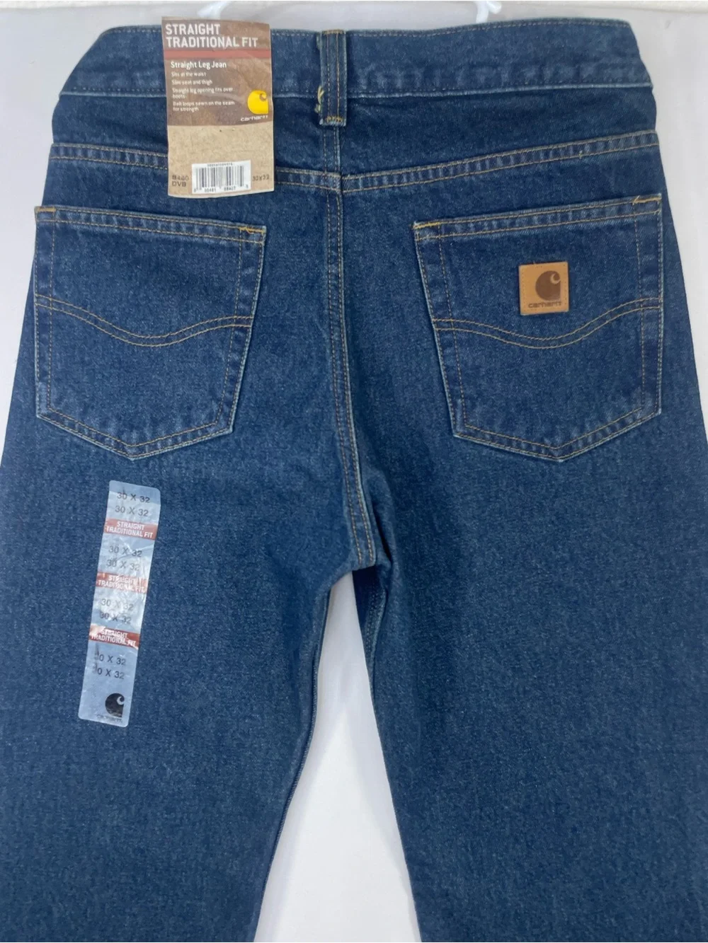 Carhartt Men's Relaxed Straight-Leg Jeans in Deep Blue Denim